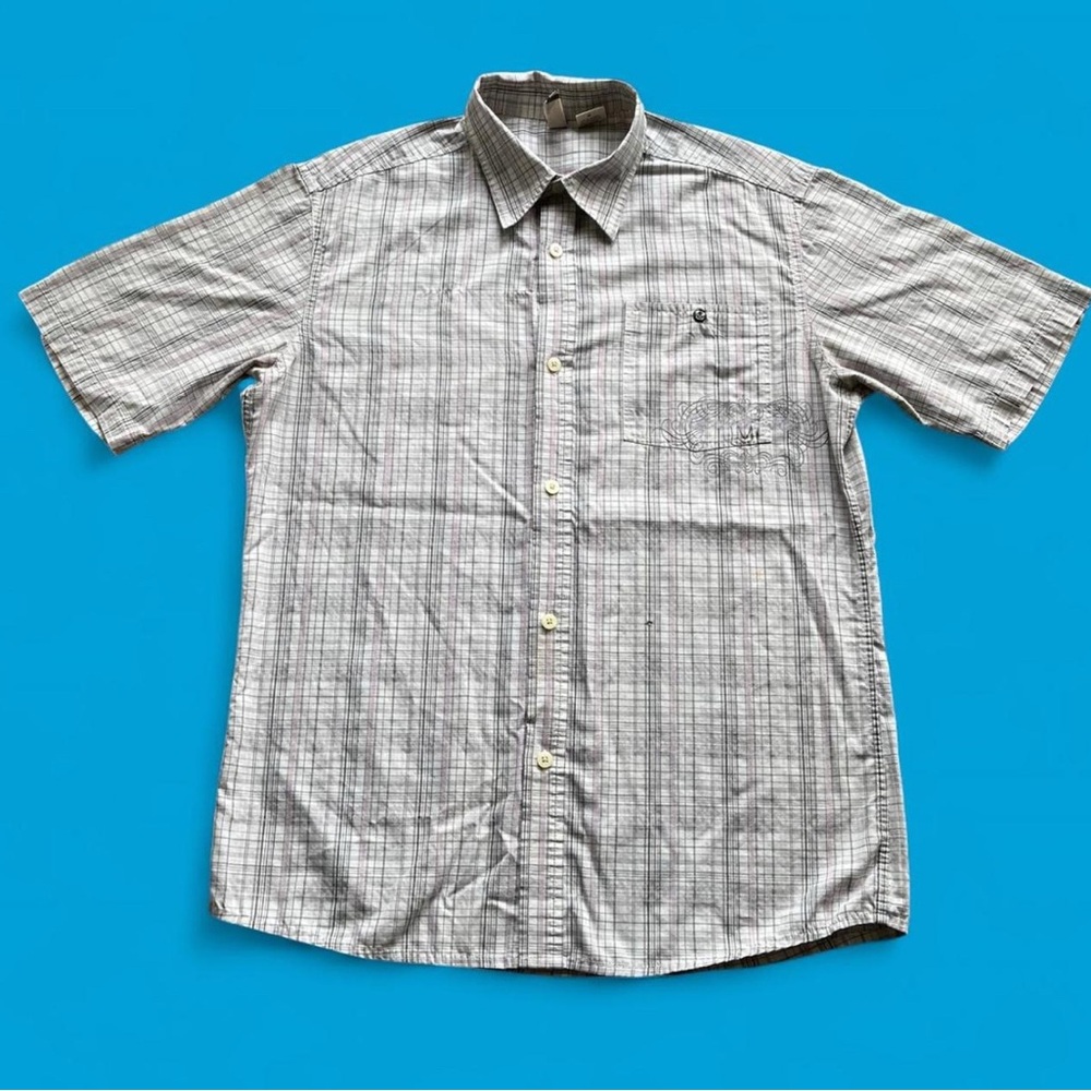 Red Sand Y2K Pocket Button Down Shirt Embroidered Men’s Medium Skater